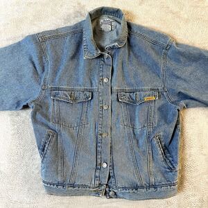 Vintage Jordache Original Jeanswear Denim Jacket Trucker Jean Blue Pure Cotton L